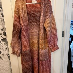 Gradient Open-Front Cardigan